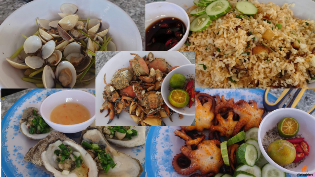 Các món ăn hải sản tại đảo Thạnh An